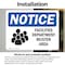 Signmission Facilities Department Muster Area Sign With Symbol, 5 in W x Rectangle, Vinyl Decal OS-2PACK-NS-D-35-L-12399 - alternate 5